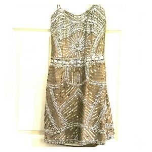 Shail K Beaded Cocktail Dress Strapless Style #342