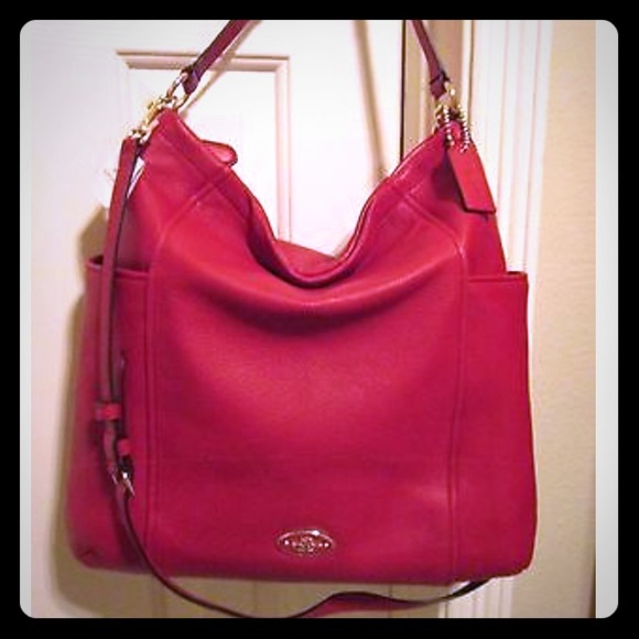 Red Pebbled Leather XLrg Gallery Hobo