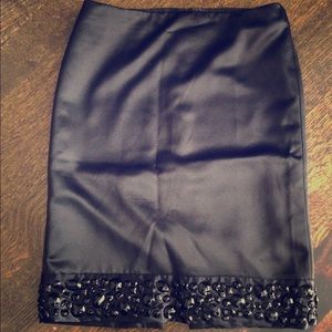 White House Black Market satin skirt