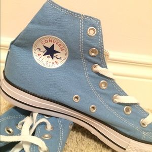 Brand new blue high top converse