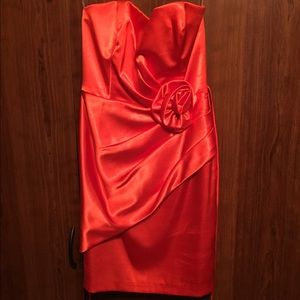 Salmon colored strapless