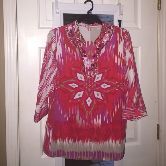 Multi- color Chico's tunic size 0