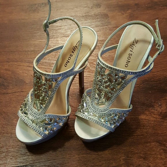 Zigi Soho Crystal Open Toe Heels
