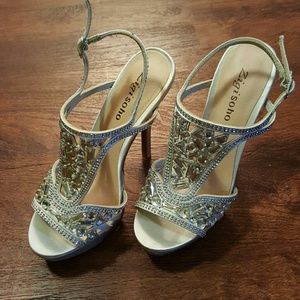 Zigi Soho Crystal Open Toe Heels