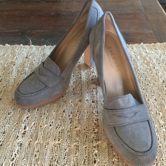 Talbots suede high heel Oxford. Sz 7