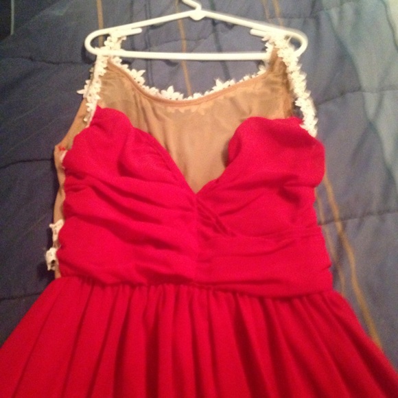 Red w/ flower speghetti strap