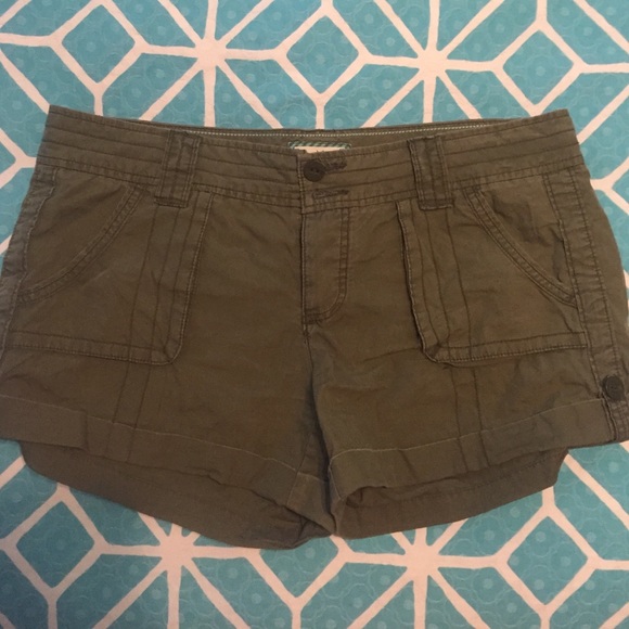 Army green shorts