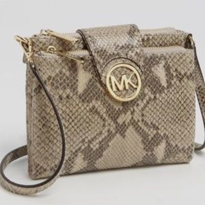 Michael Kors Fulton Snakeskin Crossbody