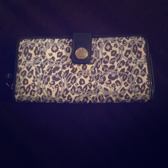 Coach leopard print wallet