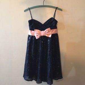 Strapless Betsey Johnson dress.