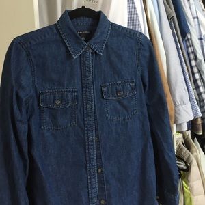 Dark chambray shirt - Banana Republic
