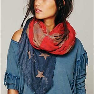 Free people American flag scarf
