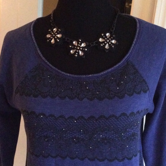 Express Gem Stone Sweatshirt sz S - Picture 2 of 4