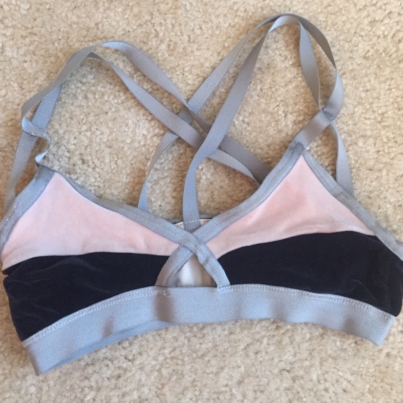 Blue Life Fit velvet ballet bra