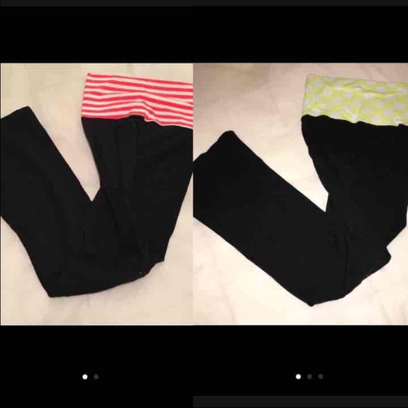 2 black leggings/ yoga pants