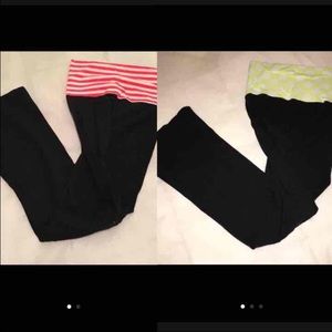 2 black leggings/ yoga pants