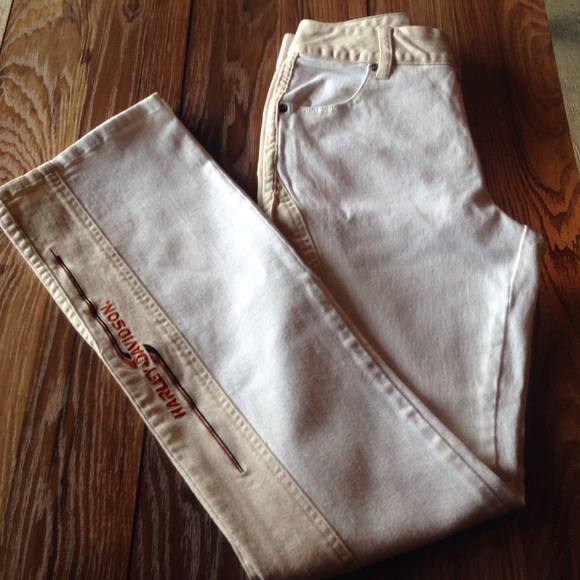 ❣RARE❣ White Harley Davidson Jeans