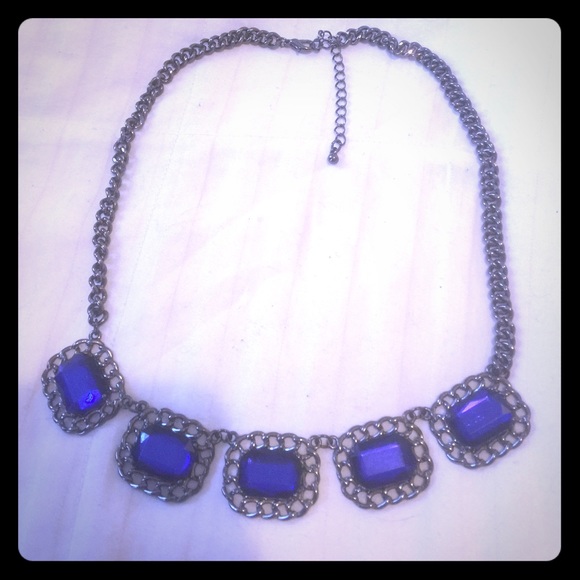 Blue Stone Statement Necklace