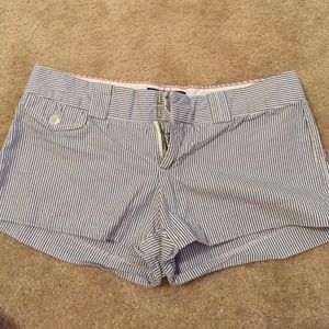 Blue and white stripped AE shorts - 2