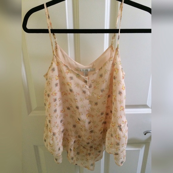 Floral light pink blouse