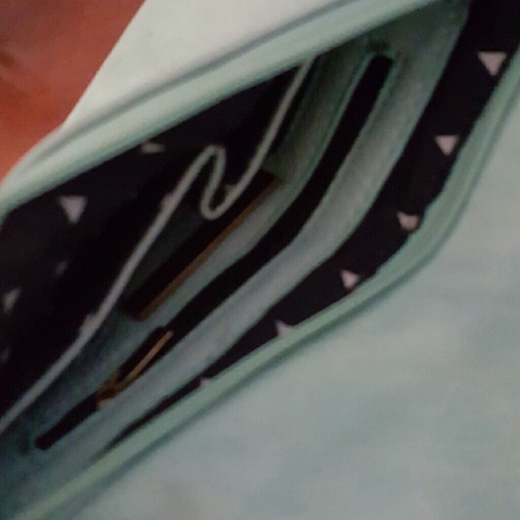 Leather Crossbody Clutch with Gold Studs - Picture 3 of 4