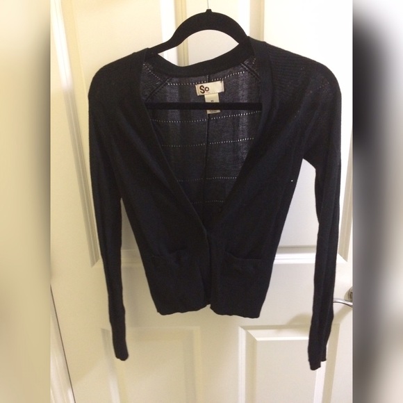 Plain black cardigan