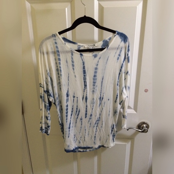 Forever 21 blue and white tie-dye  long sleeve