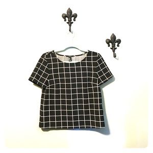 Black and white grid top