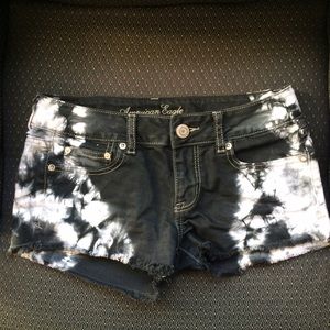AE tie dye short shorts