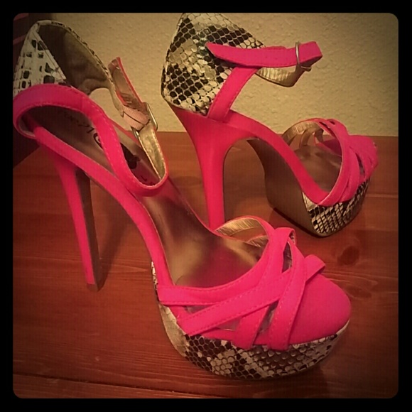 Hot pink heels