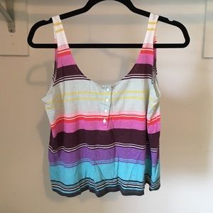 S Billabong Multi-color Stripe Crop Top