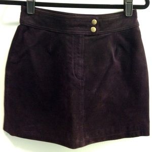 Purple Suede Mini Skirt-Wilsons Leather