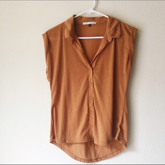 • new • Caramel Button Down Tank