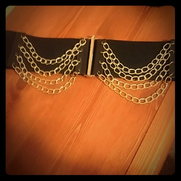 Gold chained belt