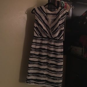 MERONA Cream & blue size 4 dress