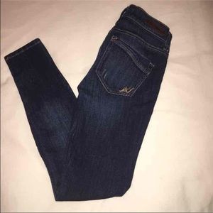 Express Dark Skinny Jeans 0s