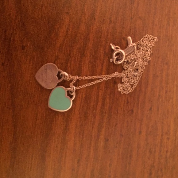 REAL Tiffany double heart necklace