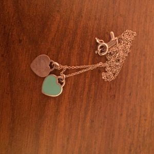 REAL Tiffany double heart necklace