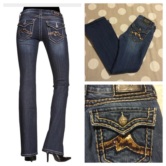 Miss Me Denim - Miss Me Sequined Boot Cut Jeans