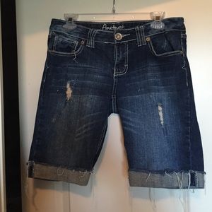 Distressed jean shorts. Size 9. Juniors sizing.