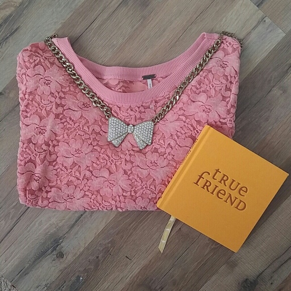 Poof! Tops - Just Peachy Lace Top