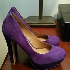 Steven madden purple suede heels 7.5