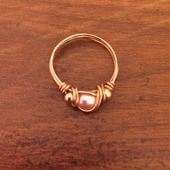 pearl and gold ring
