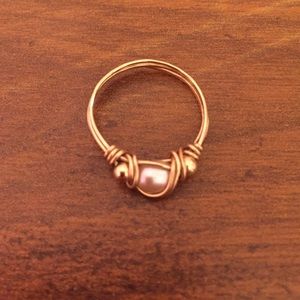 pearl and gold ring