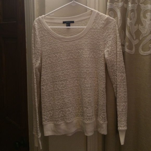 Soft White Lace See through shirt