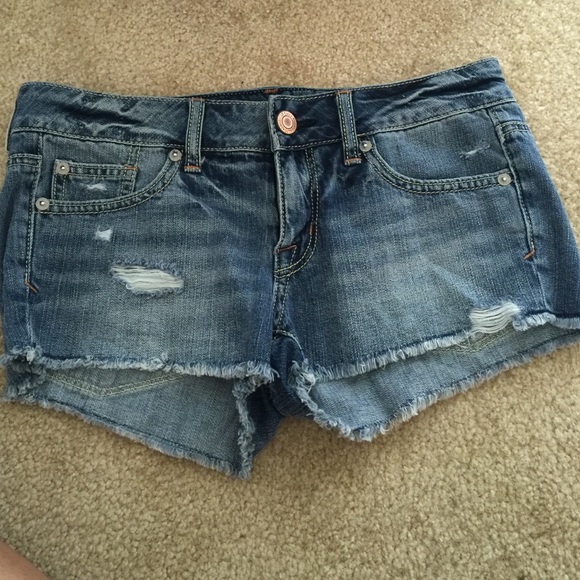 American eagle denim shortie shorts