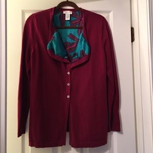 3 button cotton blend jacket/cardigan