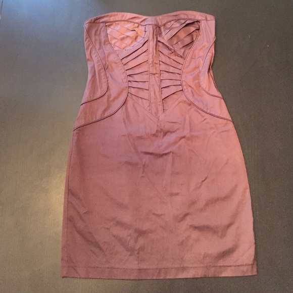 Stunning Brown Satin Dress