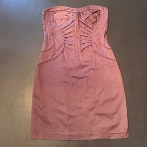 Stunning Brown Satin Dress