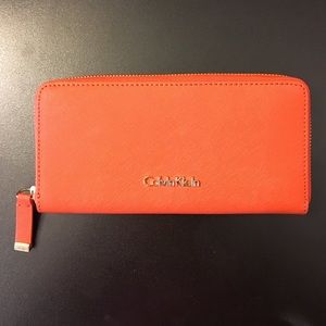 Calvin Kelvin Wallet Saffiano Leather NEW